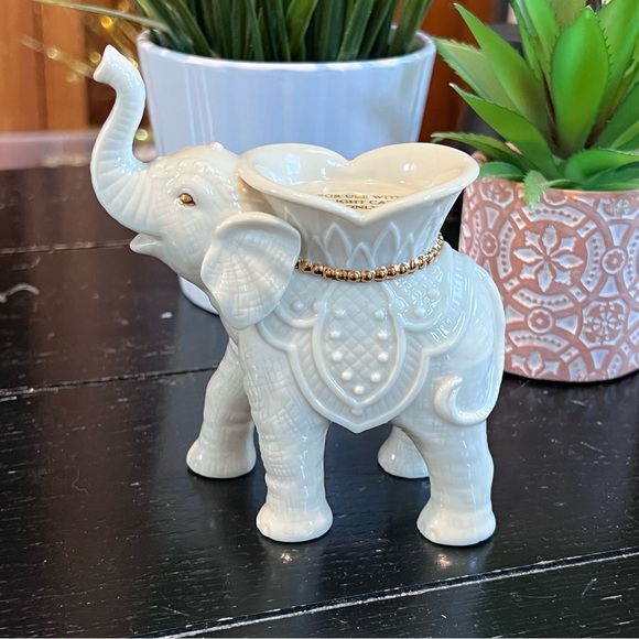 Lenox Other - ⭐️ Vintage Lenox Elephant Candle Holder Palace Elephant Trunk Up Porcelain China